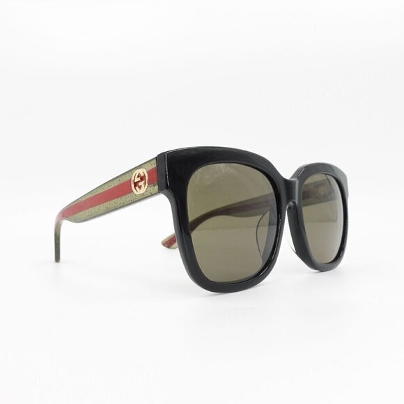Gucci GG0034 Unisex Sunglasses Black Green OS main image 14